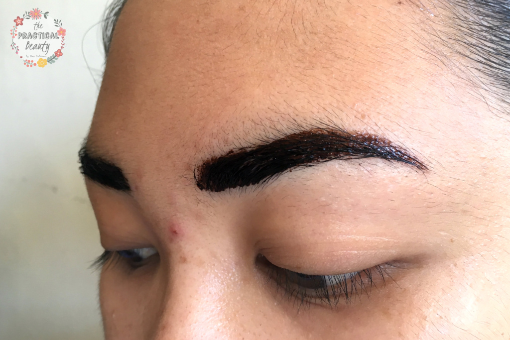 The Practical Beauty | Eyebrow tinting before and after