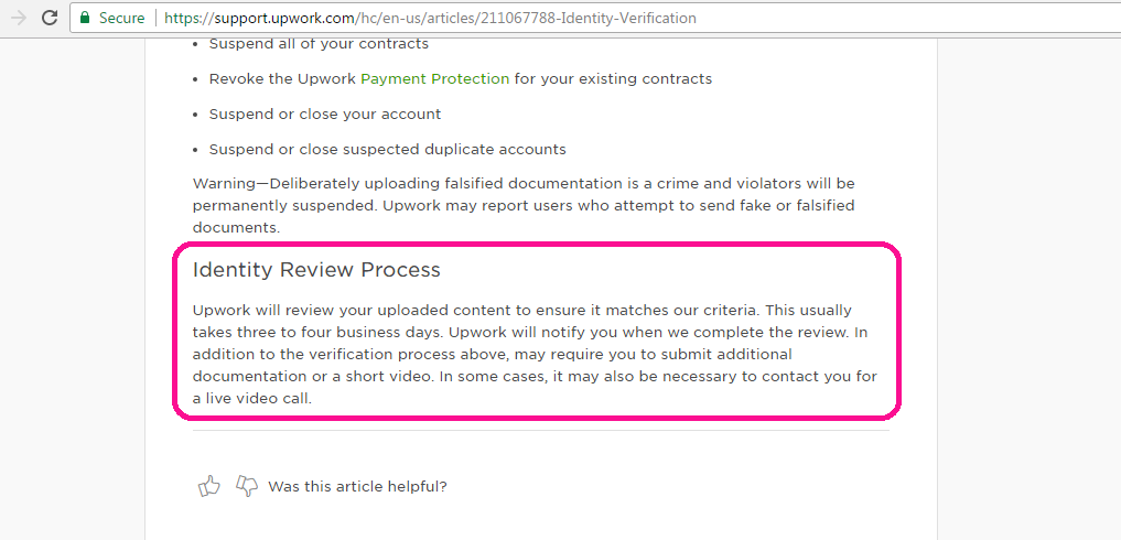 UpWork Profile Verification | The Practical Beauty