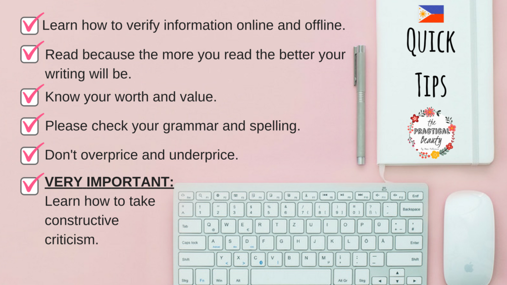 How Much Should Filipino Writers be Paid | Checklist | www.thepracticalbeauty.com