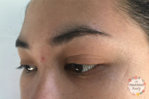 The Practical Beauty | Brow tinting before photo